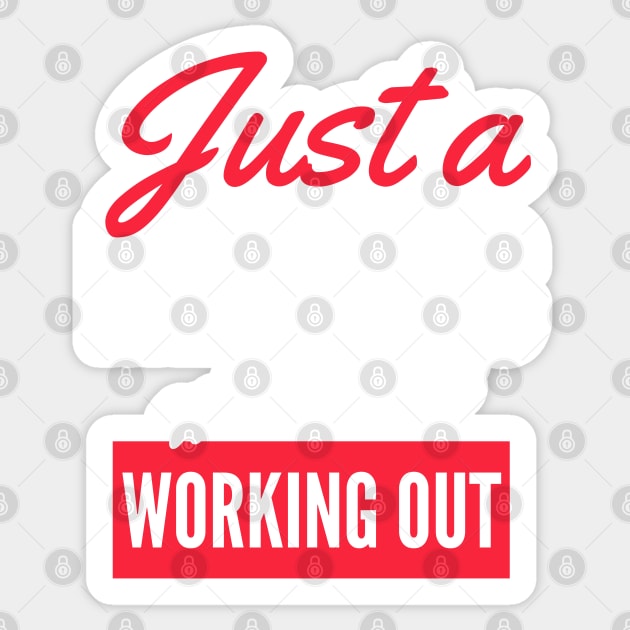 Just A Mechanic Who Loves Working Out - Gift For Men, Women, Working Out Lover Sticker by Famgift